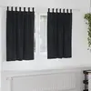 Image de vidaXL Rideaux occultants 2 pcs Noir 140 x 140 cm Velours