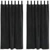 Image de vidaXL Rideaux occultants 2 pcs Noir 140 x 175 cm Velours, Rideaux occultants élégants, en Velours Chic, pour Chambre, Salon et décoration intérieure
