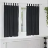 Image de vidaXL Rideaux occultants 2 pcs Noir 140 x 175 cm Velours