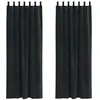 Image de vidaXL Rideaux occultants 2 pcs Noir 140 x 260 cm Velours, Rideaux occultants élégants, en Velours Chic, pour Chambre, Salon et décoration intérieure