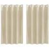 Image de vidaXL Rideaux occultants 2 pcs Crème 140 x 140 cm Velours, Rideaux occultants élégants, en Velours Chic, pour Chambre, Salon et décoration intérieure