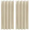 Image de vidaXL Rideaux occultants 2 pcs Crème 140 x 175 cm Velours, Rideaux occultants élégants, en Velours Chic, pour Chambre, Salon et décoration intérieure