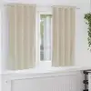 Image de vidaXL Rideaux occultants 2 pcs Crème 140 x 175 cm Velours