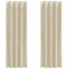 Image de vidaXL Rideaux occultants 2 pcs Crème 140 x 225 cm Velours, Rideaux occultants élégants, en Velours Chic, pour Chambre, Salon et décoration intérieure