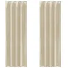 Image de vidaXL Rideaux occultants 2 pcs Crème 140 x 245 cm Velours, Rideaux occultants élégants, en Velours Chic, pour Chambre, Salon et décoration intérieure