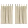 Image de vidaXL Rideaux occultants 2 pcs Crème 140 x 140 cm Velours, Rideaux occultants élégants, en Velours Chic, pour Chambre, Salon et décoration intérieure