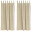 Image de vidaXL Rideaux occultants 2 pc Crème 140 x 175 cm Velours