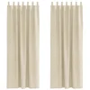 Image de vidaXL Rideaux occultants 2 pcs Crème 140 x 225 cm Velours, Rideaux occultants élégants, en Velours Chic, pour Chambre, Salon et décoration intérieure