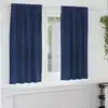 Image de vidaXL Rideaux occultants 2 pcs Bleu foncé 140 x 175 cm Velours