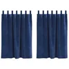 Image de vidaXL Rideaux occultants 2 pcs Bleu foncé 140 x 140 cm Velours, Rideaux occultants élégants, en Velours Chic, pour Chambre, Salon et décoration intérieure