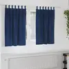 Image de vidaXL Rideaux occultants 2 pcs Bleu foncé 140 x 140 cm Velours