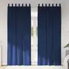 Image de vidaXL Rideaux occultants 2 pcs Bleu foncé 140 x 260 cm Velours