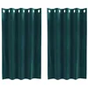 Image de vidaXL Rideaux occultants 2 pcs Vert foncé 140 x 140 cm Velours, Rideaux occultants élégants, en Velours Chic, pour Chambre, Salon et décoration intérieure