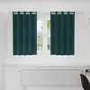 Image de vidaXL Rideaux occultants 2 pcs Vert foncé 140 x 140 cm Velours