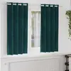 Image de vidaXL Rideaux occultants 2 pcs Vert foncé 140 x 175 cm Velours