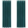Image de vidaXL Rideaux occultants 2 pcs Vert foncé 140 x 225 cm Velours, Rideaux occultants élégants, en Velours Chic, pour Chambre, Salon et décoration intérieure