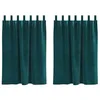 Image de vidaXL Rideaux occultants 2 pcs Vert foncé 140 x 140 cm Velours, Rideaux occultants élégants, en Velours Chic, pour Chambre, Salon et décoration intérieure