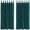 Image de vidaXL Rideaux occultants 2 pcs Vert foncé 140 x 175 cm Velours, Rideaux en Velours Tendance, occultants et Modernes pour Chambres, Salon, économiseurs d'énergie décoratifs