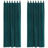 Image de vidaXL Rideaux occultants 2 pcs Vert foncé 140 x 245 cm Velours, Rideaux en Velours Tendance, occultants et Modernes pour Chambres, Salon, économiseurs d'énergie décoratifs