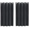 Image de vidaXL Rideaux occultants 2 pcs Gris foncé 140 x 140 cm Velours, Rideaux occultants élégants, en Velours Chic, pour Chambre, Salon et décoration intérieure