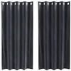 Image de vidaXL Rideaux occultants 2 pcs Gris foncé 140 x 175 cm Velours, Rideaux occultants élégants, en Velours Chic, pour Chambre, Salon et décoration intérieure