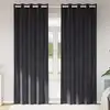 Image de vidaXL Rideaux occultants 2 pcs Gris foncé 140 x 260 cm Velours