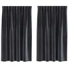 Image de vidaXL Rideaux occultants 2 pcs Gris foncé 140 x 140 cm Velours, Rideaux occultants élégants, en Velours Chic, pour Chambre, Salon et décoration intérieure