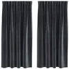 Image de vidaXL Rideaux occultants 2 pcs Gris foncé 140 x 175 cm Velours, Rideaux occultants élégants, en Velours Chic, pour Chambre, Salon et décoration intérieure