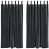 Image de vidaXL Rideaux occultants 2 pcs Gris foncé 140 x 175 cm Velours, Rideaux occultants élégants, en Velours Chic, pour Chambre, Salon et décoration intérieure