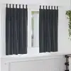 Image de vidaXL Rideaux occultants 2 pcs Gris foncé 140 x 175 cm Velours