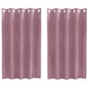 Image de vidaXL Rideaux occultants 2 pcs Rose foncé 140 x 140 cm Velours, Rideaux occultants élégants, en Velours Chic, pour Chambre, Salon et décoration intérieure
