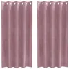 Image de vidaXL Rideaux occultants 2 pc Rose foncé 140 x 175 cm Velours