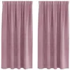 Image de vidaXL Rideaux occultants 2 pcs Rose foncé 140 x 175 cm Velours, Rideaux occultants élégants, en Velours Chic, pour Chambre, Salon et décoration intérieure