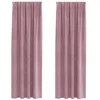Image de vidaXL Rideaux occultants 2 pcs Rose foncé 140 x 225 cm Velours, Rideaux occultants élégants, en Velours Chic, pour Chambre, Salon et décoration intérieure