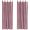 Image de vidaXL Rideaux occultants 2 pcs Rose foncé 140 x 225 cm Velours, Rideaux occultants élégants, en Velours Chic, pour Chambre, Salon et décoration intérieure