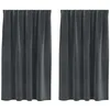 Image de vidaXL Rideaux occultants 2 pcs Gris Clair 140 x 140 cm Velours, Rideaux en Velours Tendance, occultants et Modernes pour Chambres, Salon, économiseurs d'énergie décoratifs