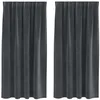 Image de vidaXL Rideaux occultants 2 pcs Gris Clair 140 x 175 cm Velours, Rideaux occultants élégants, en Velours Chic, pour Chambre, Salon et décoration intérieure