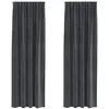 Image de vidaXL Rideaux occultants 2 pcs Gris Clair 140 x 225 cm Velours, Rideaux en Velours Tendance, occultants et Modernes pour Chambres, Salon, économiseurs d'énergie décoratifs