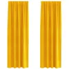 Image de vidaXL Rideaux occultants 2 pcs Jaune Moutarde 140 x 225 cm Velours, Rideaux élégants pour Chambre, Velours occultant, décoratifs, économes en énergie, Isolation pour Plus d'intimité