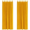 Image de vidaXL Rideaux occultants 2 pcs Jaune Moutarde 140 x 225 cm Velours, Rideaux occultants élégants, en Velours Chic, pour Chambre, Salon et décoration intérieure