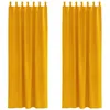 Image de vidaXL Rideaux occultants 2 pcs Jaune Moutarde 140 x 260 cm Velours, Rideaux occultants élégants, en Velours Chic, pour Chambre, Salon et décoration intérieure