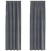 Image de vidaXL Rideaux occultants 2 pcs Gris Clair 140 x 260 cm Velours, Rideaux occultants élégants, en Velours Chic, pour Chambre, Salon et décoration intérieure