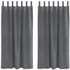 Image de vidaXL Rideaux occultants 2 pcs Gris Clair 140 x 175 cm Velours, Rideaux occultants élégants, en Velours Chic, pour Chambre, Salon et décoration intérieure