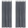 Image de vidaXL Rideaux occultants 2 pcs Gris Clair 140 x 245 cm Velours, Rideaux occultants élégants, en Velours Chic, pour Chambre, Salon et décoration intérieure