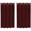 Image de vidaXL Rideaux occultants 2 pcs Bordeaux 140 x 140 cm Velours, Rideaux occultants élégants, en Velours Chic, pour Chambre, Salon et décoration intérieure