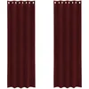 Image de vidaXL Rideaux occultants 2 pcs Bordeaux 140 x 225 cm Velours, Rideaux occultants élégants, en Velours Chic, pour Chambre, Salon et décoration intérieure
