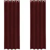 Image de vidaXL Rideaux occultants 2 pcs Bordeaux 140 x 260 cm Velours, Rideaux en Velours Tendance, occultants et Modernes pour Chambres, Salon, économiseurs d'énergie décoratifs