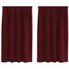Image de vidaXL Rideaux occultants 2 pcs Bordeaux 140 x 140 cm Velours, Rideaux occultants élégants, en Velours Chic, pour Chambre, Salon et décoration intérieure