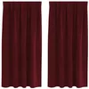 Image de vidaXL Rideaux occultants 2 pcs Bordeaux 140 x 175 cm Velours, Rideaux occultants élégants, en Velours Chic, pour Chambre, Salon et décoration intérieure