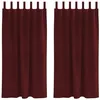 Image de vidaXL Rideaux occultants 2 pcs Bordeaux 140 x 175 cm Velours, Rideaux en Velours Tendance, occultants et Modernes pour Chambres, Salon, économiseurs d'énergie décoratifs